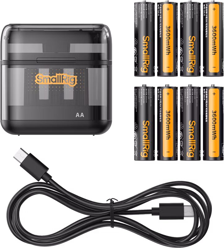 SmallRig 5772 Rechargeable Lithium Battery AA (2130mAh) Kit (8pcs)