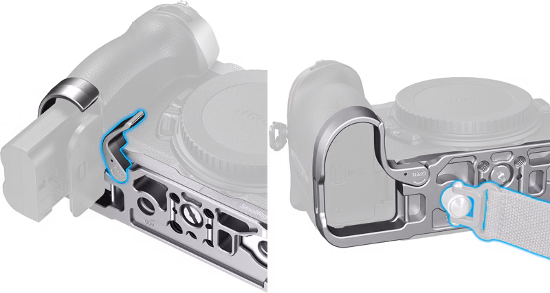 SmallRig 6696 Bottom Mount Plate for Nikon Z5IIC (Silver)