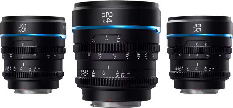 Sirui Cine Lens Nightwalker S35 Kit 24/35/55mm T1.2 E-Mount Black