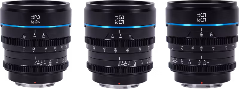 Sirui Cine Lens Nightwalker S35 Kit 24/35/55mm T1.2 X-Mount Black