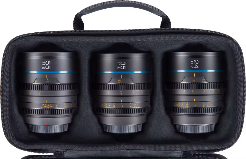Sirui Cine Lens Nightwalker S35 Kit 24/35/55mm T1.2 L-Mount Metal Grey