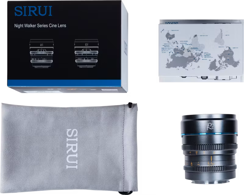 Sirui Cine Lens Nightwalker S35 75mm T1.2 X-Mount Metal Grey