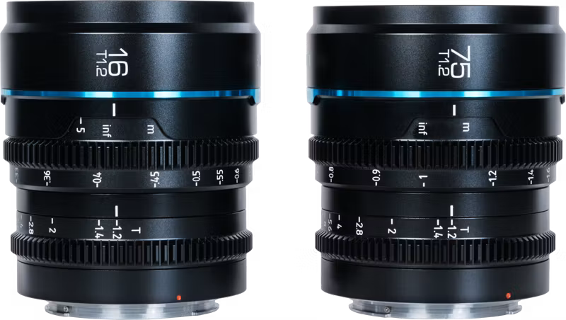 Sirui Cine Lens Nightwalker S35 Kit 16 & 75mm T1.2 RF-Mount Black