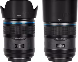 Sirui Sniper Lens APS-C AF Kit 16 & 75mm F1.2 E-Mount Black Carbon