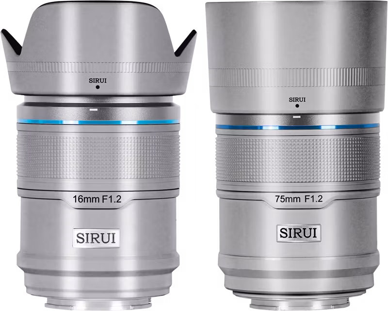 Sirui Sniper Lens APS-C AF Kit 16 & 75mm F1.2 E-Mount Silver