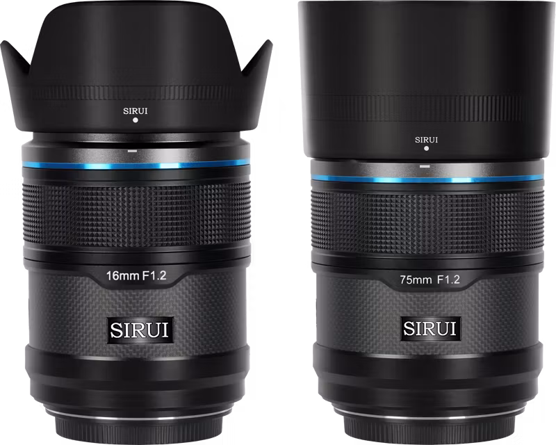 Sirui Sniper Lens APS-C AF Kit 16 & 75mm F1.2 X-Mount Black Carbon