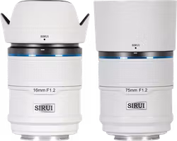 Sirui Sniper Lens APS-C AF Kit 16 & 75mm F1.2 Z-Mount White