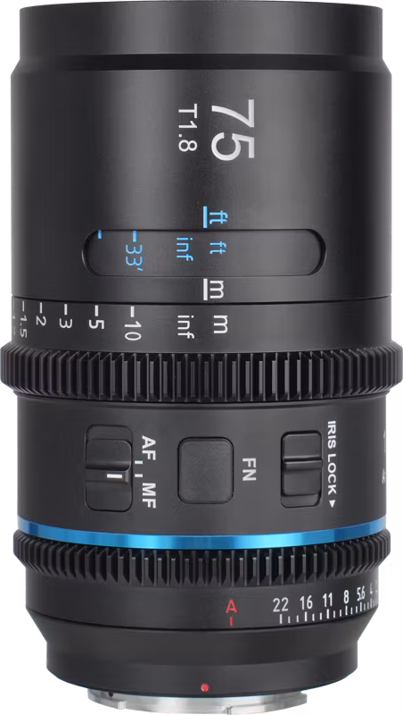 Sirui Astra T1.8 1.33x Full Frame Autofocus Anamorphic Cine Lenses 75mm_Blue Flare L-mount