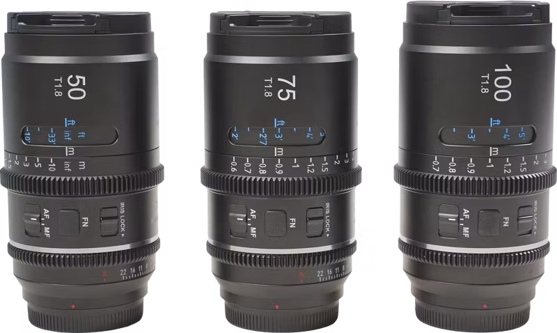 Sirui Astra T1.8 1.33x FF AF Anamorphic Cine Lenses 50mm+75mm+100mm_Neutral Flare Sony E