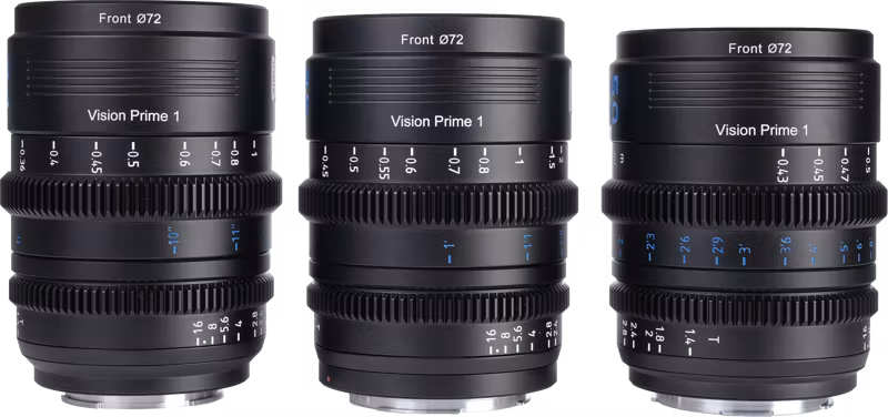 Sirui Vision Prime 1 Series T1.4 Full Frame Cine Lens Kit with 24mm/35mm/50mm Native E Mount, Black – bild 2