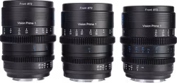 Sirui Vision Prime 1 Series T1.4 Full Frame Cine Lens Kit with 24mm/35mm/50mm Native E Mount, Black
