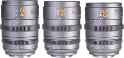 Sirui Vision Prime 1 Series T1.4 Full Frame Cine Lens Kit with 24mm/35mm/50mm Native E Mount, Metal