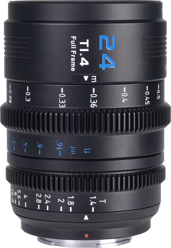SIRUI Vision Prime 1 Series 24mm T1.4 Full Frame Cine Lens, Multi-Mount, Black