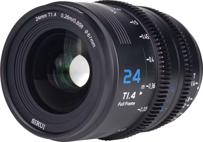 SIRUI Vision Prime 1 Series 24mm T1.4 Full Frame Cine Lens, Multi-Mount, Black