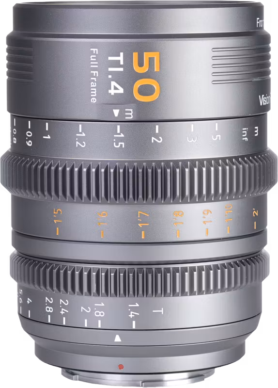 SIRUI Vision Prime 1 Series 50mm T1.4 Full Frame Cine Lens, Muti-Mount, Metal Grey