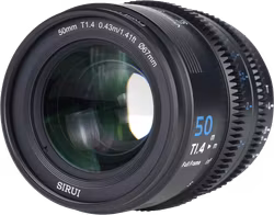 SIRUI Vision Prime 1 Series 50mm T1.4 Full Frame Cine Lens, Multi-Mount, Black
