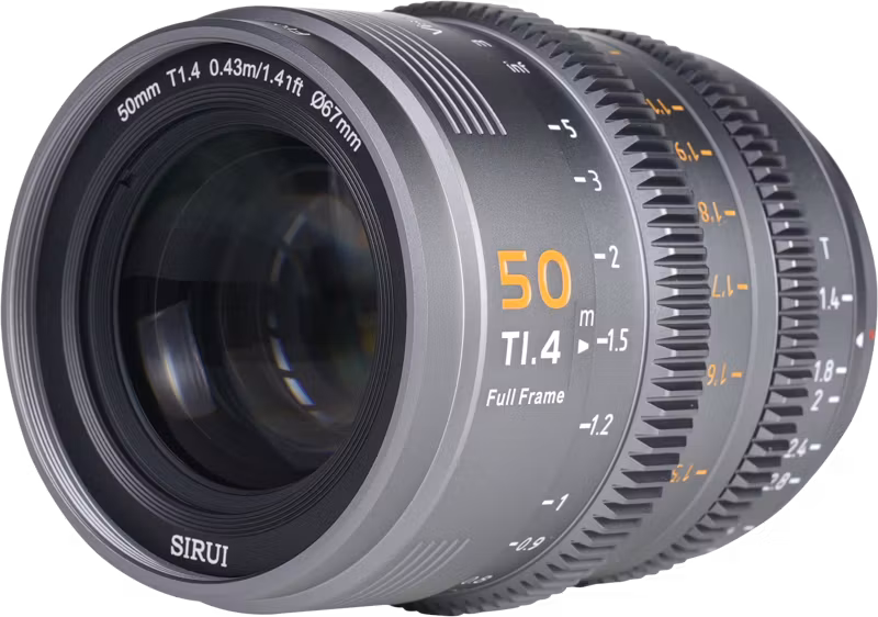 SIRUI Vision Prime 1 Series 50mm T1.4 Full Frame Cine Lens, Muti-Mount, Metal Grey – bild 2