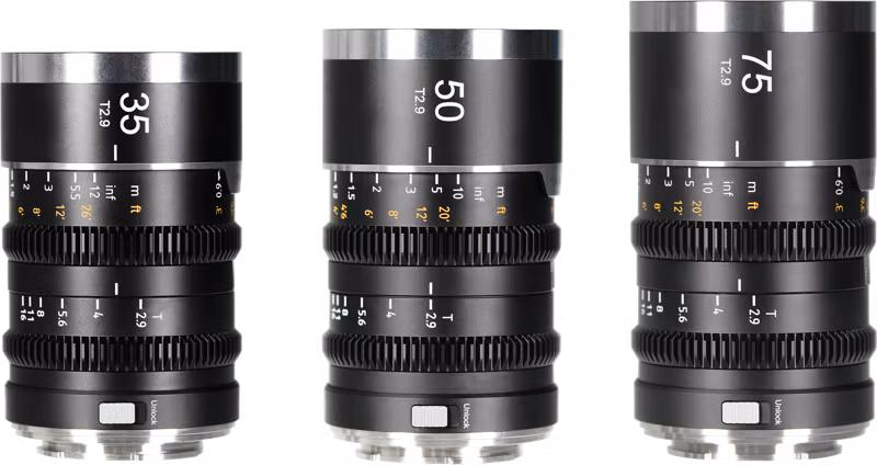 SIRUI Saturn Series Anamorphic Lens V2 35mm&50mm&75mm, Black, Sony E