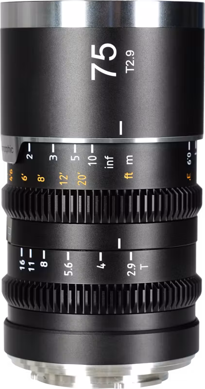 SIRUI Saturn Series Anamorphic Lens V2 75mm, Black, Sony E