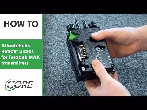 CORE Helix High Voltage Retrofit Kit for Teradek MAX Transmitter, V-mount,  12v regulated output for transmitter