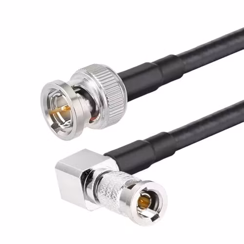 Superbat 6G-SDI-kabel Micro HD-BNC (vinklad) till BNC, Belden 1855A, 60 cm