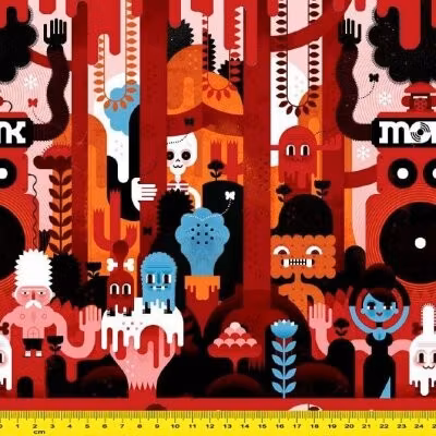 Pixlad lek Bomullsjersey