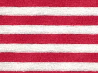 Röd-/vitrandig bomullsjersey