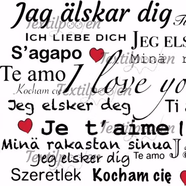 "I love you" Bomullsjersey