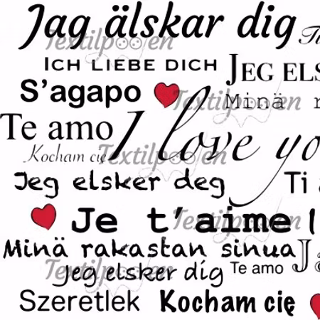 FÖRHANDSBOKNING - "I love you" Bomullsjersey