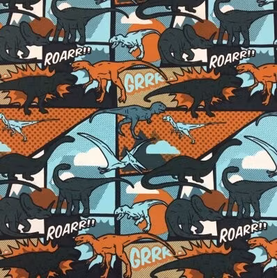 Dinosaurieserie terracotta Bomullsjersey