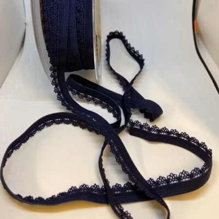 Spetsband resår Marinblå