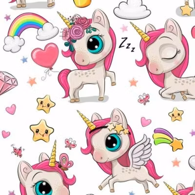 Enhörning med roshorn bomullsjersey