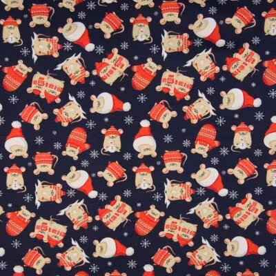 Julmus marinblå, bomullsjersey