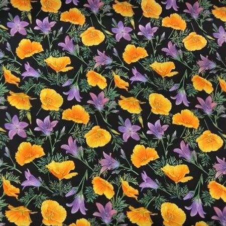 Vårblommor bomullsjersey