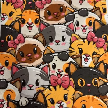 Busiga Katter Bomullsjersey