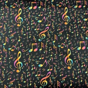 Noter svart, bomullsjersey