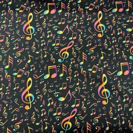 Noter svart, bomullsjersey