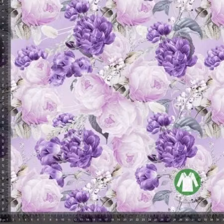 Pioner rosa/lila Bomullsjersey