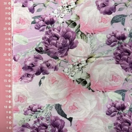 Pioner rosa/lila Bomullsjersey