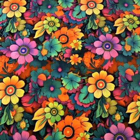 Regnbågsblommor bomullsjersey