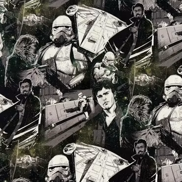 Star Wars 2, licensskyddad, Bomullsjersey