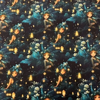 Älvor med ljus, Bomullsjersey