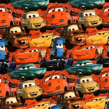 Blixten McQueen 2, licensskyddad, Bomullsjersey