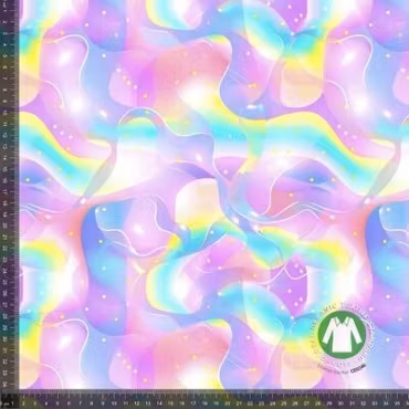 Abstrakt mönster, pastell, bomullsjersey