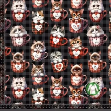 Katter i koppar, bomullsjersey