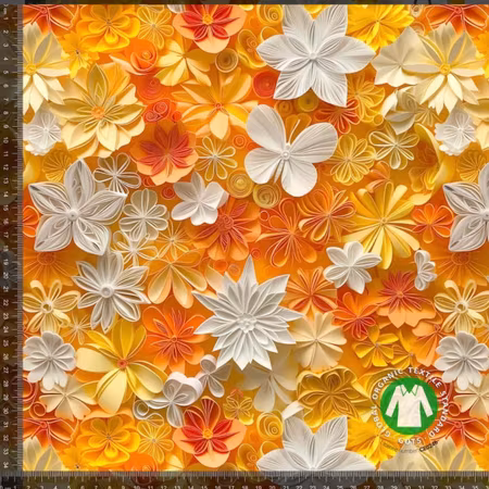 Origami, gul/orange bomullsjersey