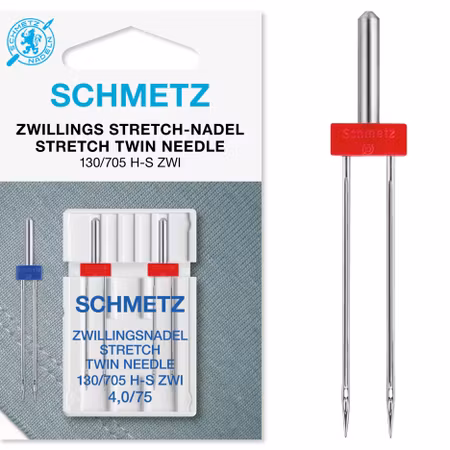 Tvillingnål Stretch 2-pack