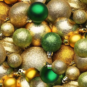 Julkulor, guldiga/gröna, bomullsjersey