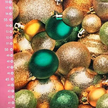 Julkulor, guldiga/gröna, bomullsjersey