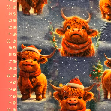 Highlandskor med mössa och halsduk, bomullsjersey